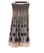 Lapis Floral Backless Halter Dress, Petite Medium — listing 4