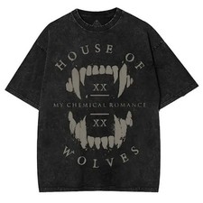 My Chemical Romance Graphic Band T-Shirt with Moonlit Mailbox Cat Design — listing 4