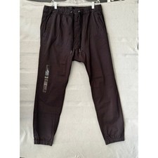Black Cuffed Jogger Leggings with Side Pockets, No Tags — listing 3