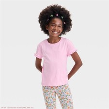 Cat & Jack Girls' Teal Long-Sleeve 'Girl Pack' Graphic Tee, Size L (10/12) — listing 3