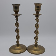 Pair of Tall Open Barley Twist Spiral Column Table Lamps, White Painted — listing 6