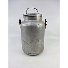 Vintage Aluminum Hinged-Lid Milk Jug / Coffee Pot with Spout and Handle — listing 6