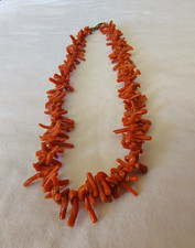 Branch Coral Necklace and Earring Set with Sterling Silver Navajo Pearl Accents — listing 6