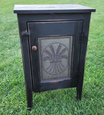 Antique Primitive Pine Two-Door Kitchen Cupboard / Jelly Cabinet with Center Drawer — listing 4