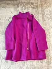 J.Crew Women's Oatmeal Wool-Blend Asymmetric Zip Funnel-Neck Coat, Size 8 — listing 6