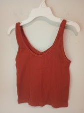 Gypsy & Jade Ribbed Sleeveless Mock Neck Tank Top, Beige, Size XS/S — listing 5