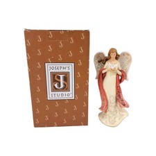 Religious Figurine of Bearded Saint Releasing a Dove, Signed 'Luigino' — listing 5