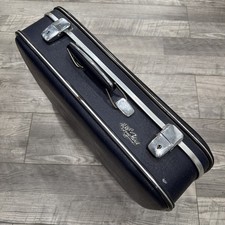 Vintage Hardside Suitcase with Tweed Textured Vinyl Exterior — listing 2