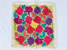 Mexican Hand-Embroidered Floral Pillow Sham Cover — listing 3