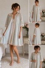 Vintage Odette Barsa Lace & Satin Peignoir Robe / Dressing Gown — listing 5