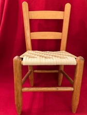 Vintage Ladder Back Side Chair with Woven Splint Seat — listing 3