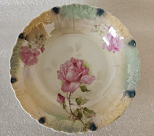 Antique Bavarian Hand-Decorated Porcelain Cabinet Plate with Roses — listing 5