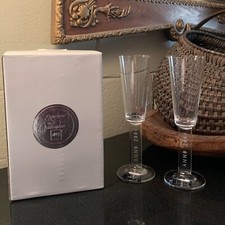 Mikasa 'Millennium' Crystal Champagne Flutes, Pair, Trumpet Bowl with Stacked-Ring Stem
