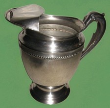 Forbes Silver Co. Silverplate Water Pitcher with Floral Repoussé Rim — listing 2