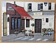 Scott Steele Dimensional 3D Cafe Scene Wall Art Plaque - Parisian Storefront — listing 4