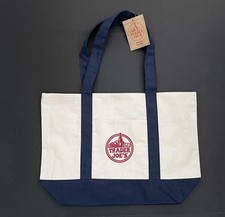 Trader Joe's Black Canvas Tote Bag with Embroidered Logo — listing 2