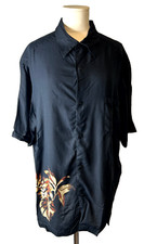 Crazy Horse Men's Short-Sleeve Tropical Leaf Print Camp Shirt, Multi, Size Large — listing 3
