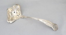 Antique Silver Punch or Sauce Ladle with Gilt-Wash Bowl — listing 4
