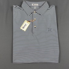 Peter Millar Summer Comfort Youth Golf Polo, Turquoise Shark Print, Size XL (13-14) — listing 3