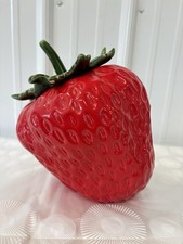 Vintage Figural Strawberry Ceramic Lidded Jar / Canister — listing 6