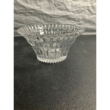 Cut Crystal Flared Vase with Diamond Cross-Hatch Pattern Yes - paper sticker label — listing 2