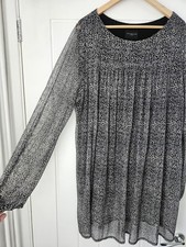 Live Unlimited London Black Textured Check Short Sleeve Blouse, Size 12 — listing 5