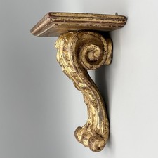 Vintage Italian Giltwood Wall Sconce Shelf / Candle Bracket — listing 4