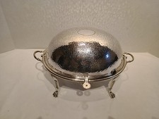 Vintage Silverplate Roll-Top Domed Butter Dish on Ball-and-Claw Feet — listing 2