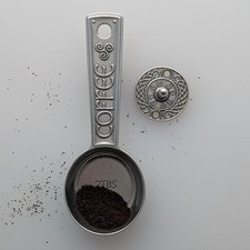 Pewter Coffee Scoop with "Everything is Possible with enough Coffee" Engraving — listing 2