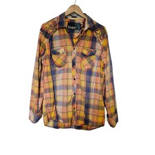 Roar "Strength Refined" Men's Embroidered Plaid Western Shirt, Size XXL — listing 4