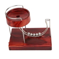 Set of 2 Chrome Perpetual Motion Kinetic Sculptures - Ferris Wheel & Gyroscope Orbital Desk Toys, listing 6