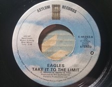 Eagles "Take It to the Limit" b/w "After the Thrill Is Gone" 45 RPM 7" Single, Asylum E-45293, 1975 — listing 3