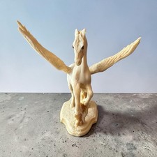 Pegasus Winged Horse Plastic Toy Figure (Cream & Blue) McDonald's or Burger King Happy Meal mar