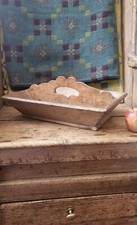 Vintage Pine Wall-Mount Flatware / Cutlery Box with Slotted Rack and Two Drawers — listing 4