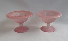 Pink Satin Depression Glass Console Bowl with Scalloped Flared Rim, circa 1930s — listing 5