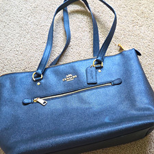 Coach Bandit Carryall Leather Satchel with Tassels in Saddle Brown