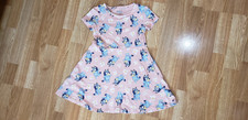 Bluey Character Print Girls' Short-Sleeve A-Line Dress, Pink Floral — listing 5