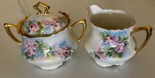 Limoges Hand-Painted Porcelain Creamer and Covered Sugar Bowl Set — listing 5