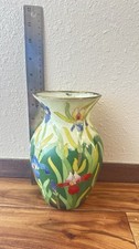 Japanese Baluster-Form Porcelain Vase with Hand-Painted Iris and Floral Decoration — listing 3
