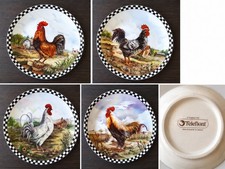 White Octagonal Dinner Plate with Black & White Checkered Rim — listing 6