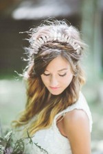 Early 2000s Handmade Clear Quartz Crystal Crown / Goddess Circlet with Crescent Moon — listing 2