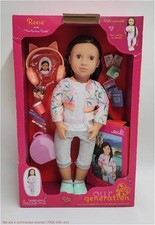 Lot of 18-inch Doll Accessories: Our Generation Pink Jeep with Surfboard, Doll Tent, Wheelchair, Stroller, and Saucer Chair — listing 6