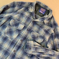 Vintage Pendleton Wool Board Shirt in Red & Blue Plaid — listing 4