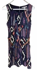 Love 21 Aztec Ikat Print Sleeveless Belted Shift Dress, Size Large — listing 4