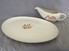 Homer Laughlin Golden Wheat Pattern Plates, Set of 2
