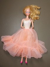 Vintage Peaches 'n Cream Barbie Doll in Peach Iridescent Gown — listing 6