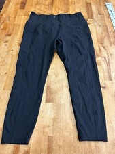 Gaiam Black High-Rise Yoga Leggings with Side Pockets, Size L