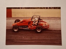 Handmade Wooden Photo Clock with Sprint Car Racing Image (#140 Van Hastings)