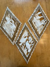 Burwood Products Pale Blue Swan Wall Plaques, Pair, #2693-1, 1984 — listing 4