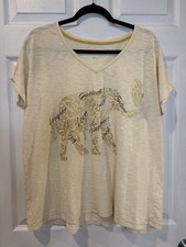 Soft Surroundings "Happiness Comes in Waves" Graphic T-Shirt, White, Size Small — listing 6